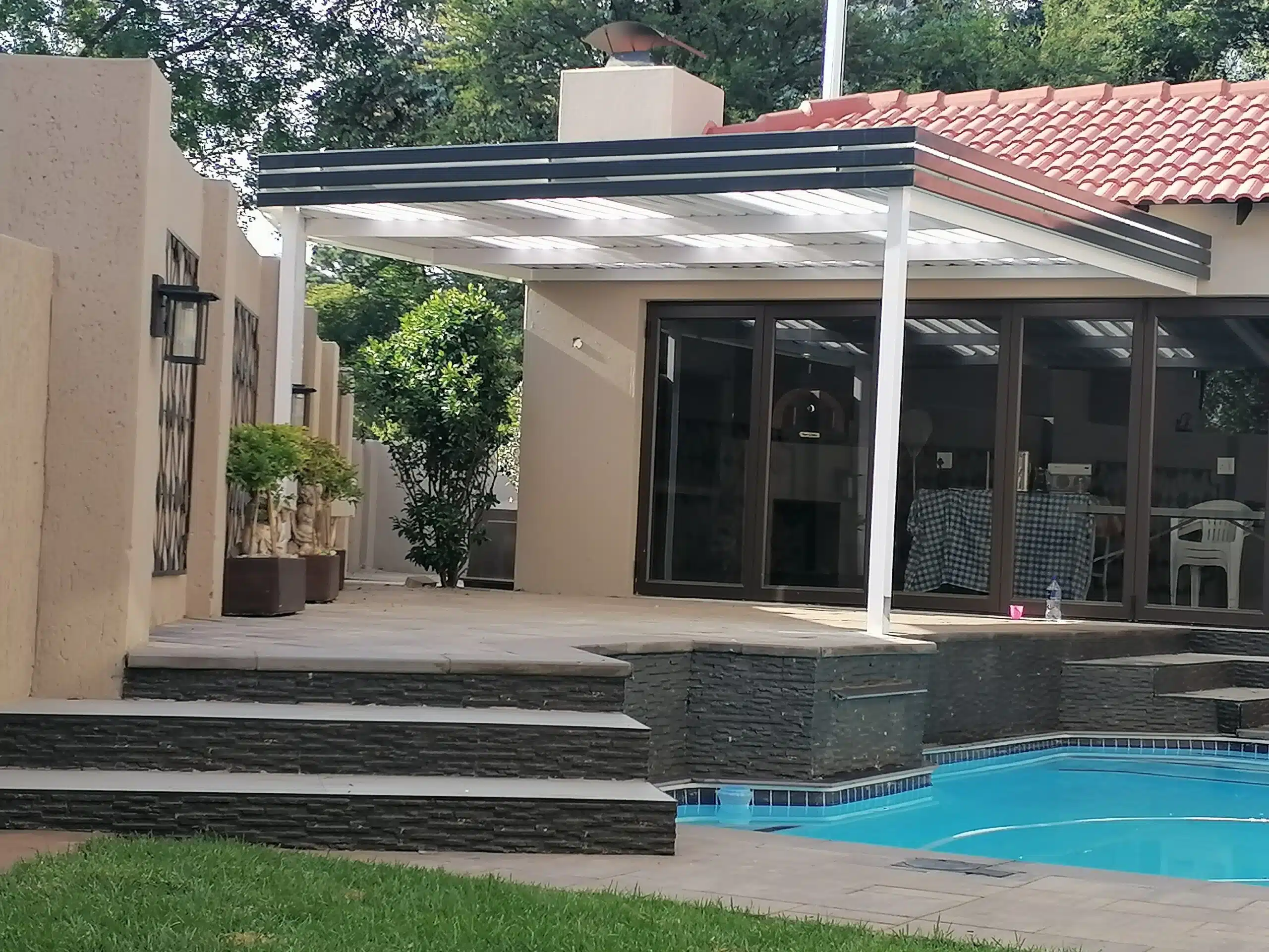 patio entertainement area awning